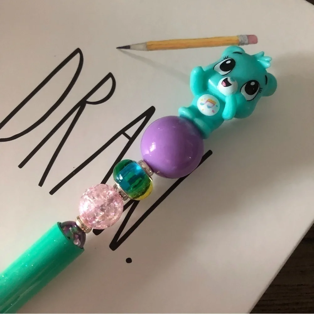 The Care Bears: Heartsong Bear handmade beaded pen